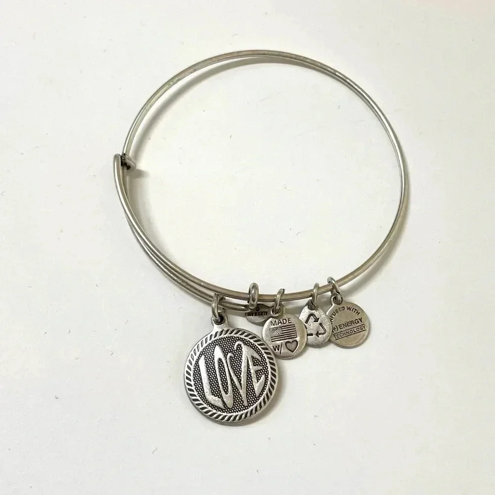 Alex and Ani + Energy Silver Love Bracelet